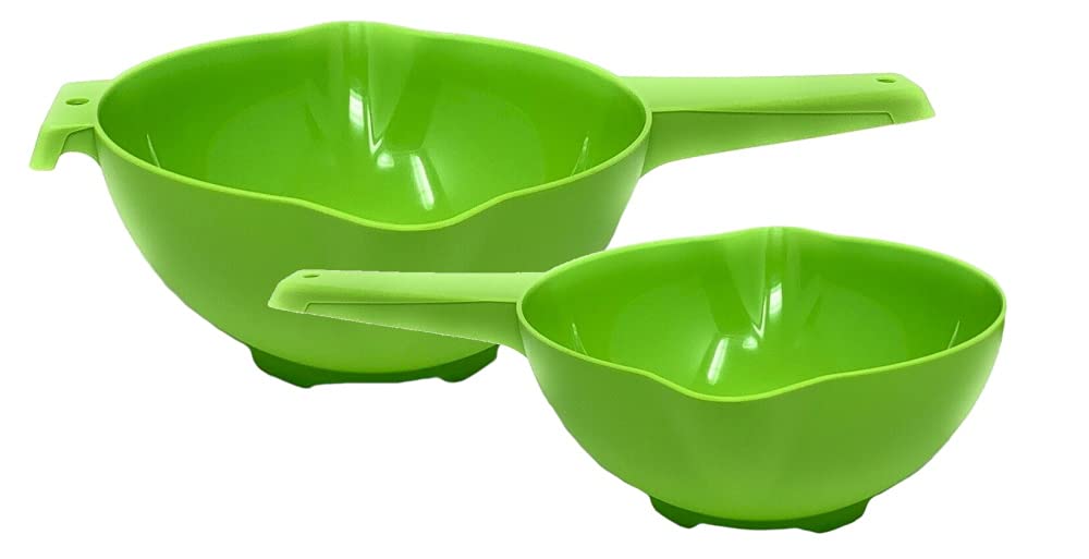 Amazon.com: Tupperware 1 Qt and 2 Qt Colanders Set of 2 in Apple